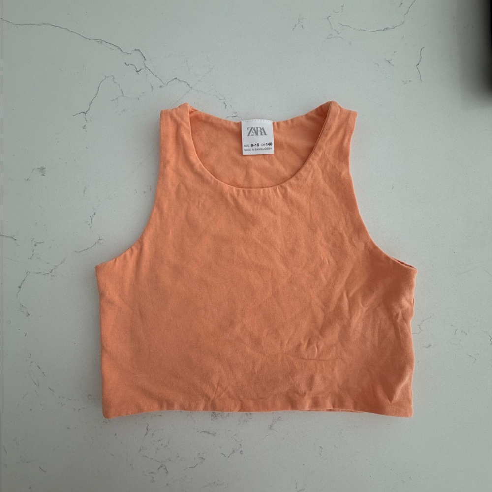 Zara Orange Crop Top